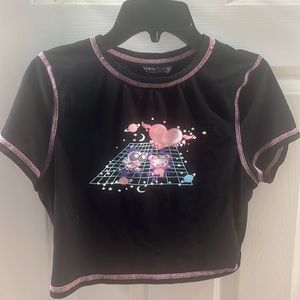Black and Pink Stitch Design with a Cute Logo
